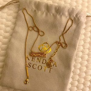 Kendra Scott Druzy Bar Necklace w/ bag